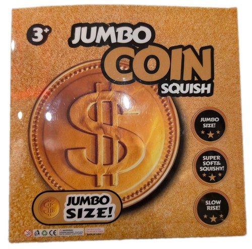 Jumbo coin squish slow rising - slow,