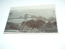 View from Church top Hedon showing Race Course RPPC Postcard Horse racing Hull