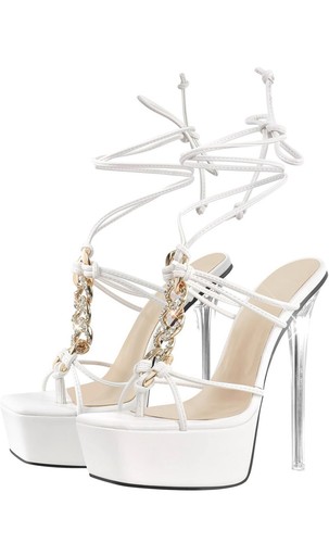 Strapy lace white - white, clear
