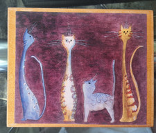 Stamps Happen 90426 ‘Four Cats’ Wooden Rubber Stamp 4.5" x 5.5" by Carol Tratt