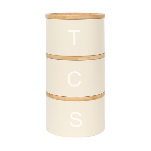 3pc stacking tea coffee sugar - coffee,