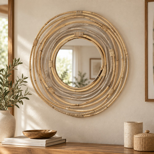 Round wall mirror - round, 62cm