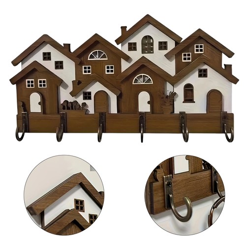 Wooden house shape - house, rack
