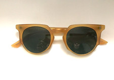 Authentic Cutler and Gross London 1383 yellow sunglasses round classic frame VGC