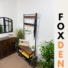 Rustic Coat Rack With Seat