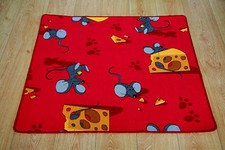 Red Mouse Trap Childrens Rug