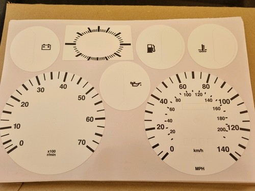 Ford capri white dials - white,
