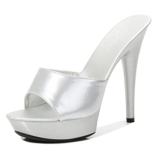 Women patent leather high - leather, heel