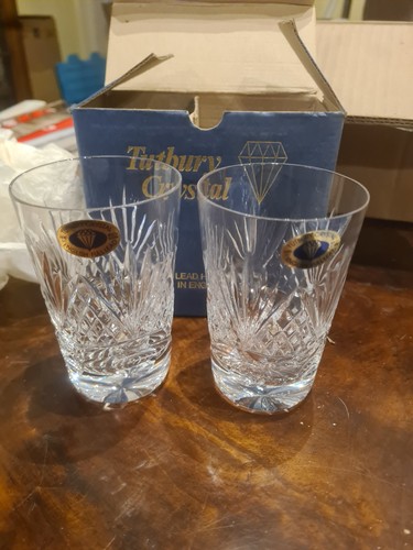 Pair new tutbury crystal - of,