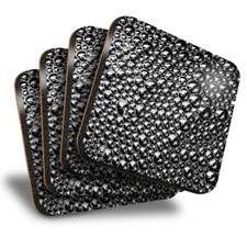 Set of 4 Square Coasters - BW
