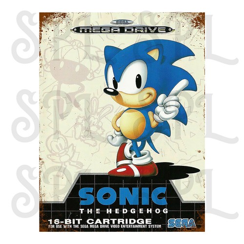 Sonic retro style - retro, tin