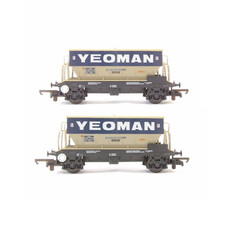 2 x LIMA 50T Aggregate Hopper Wagon 'Yeoman' 305638A2 - Boxed