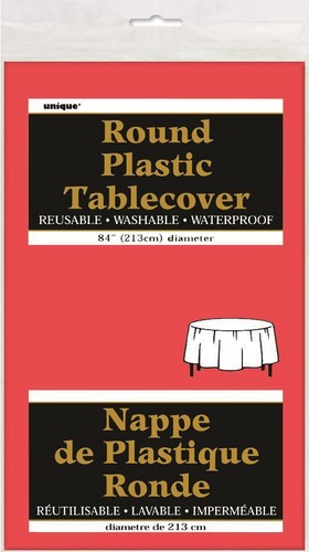 Round plastic tablecloth - plastic,