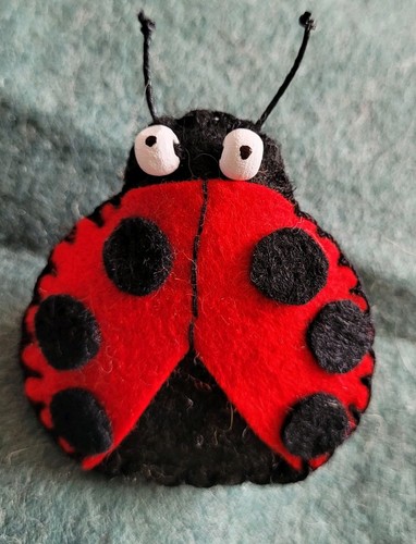 Handmade felt little ladybird - handmade,