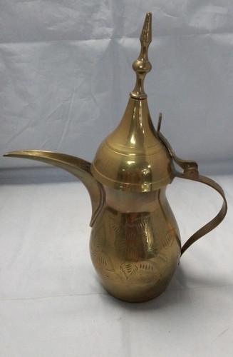 Antique brass dallah - dallah, coffee