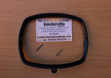 LAMBRETTA GP - DL  BLACK HEADLIGHT RIM & BOLTS . NEW . FREE POST.