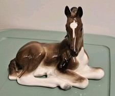 Vintage Lomonosov Porcelain 15cm Horse Figurine Backstamp (USSR) -WB5