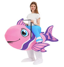 Adult Inflatable Clownfish Costume Fancy Dress Halloween Cosplay Hero Fish Toy