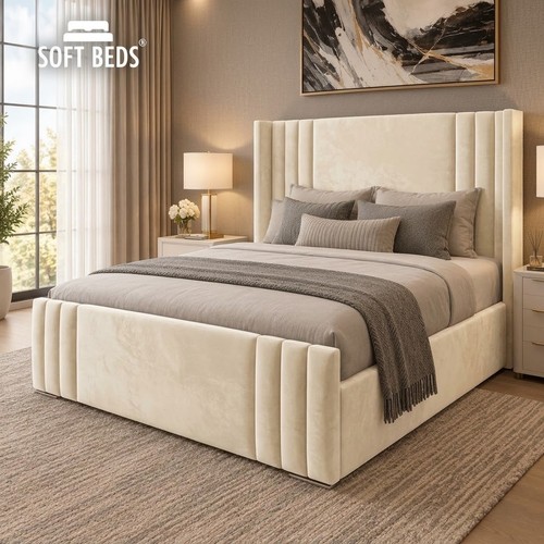 Winged panel bed frame plush - winged,