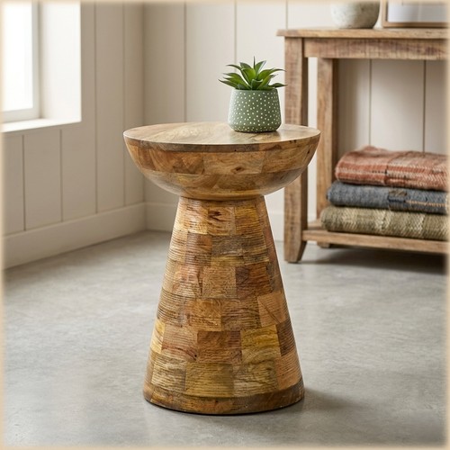 Solid wood round - side, table