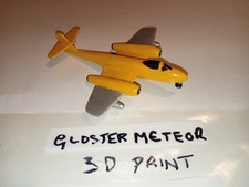 Gloster Meteor - yellow - 3D print - Shapeways - 1:144 scale