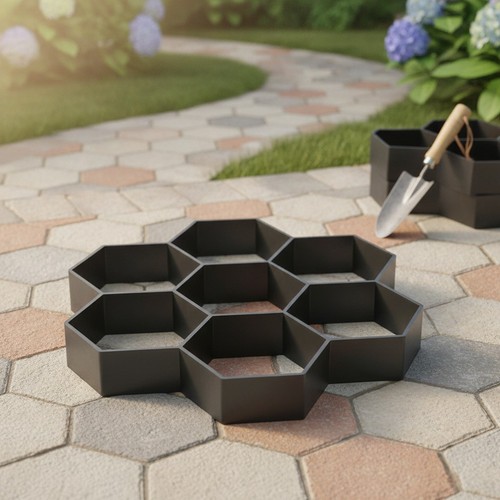 Reusable hexagonal concrete - reusable,
