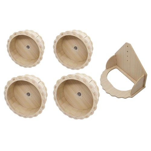 Hamster wooden running wheel - running,