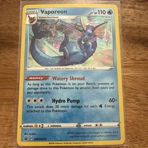 Vaporeon swsh072 holo promo - swsh072,