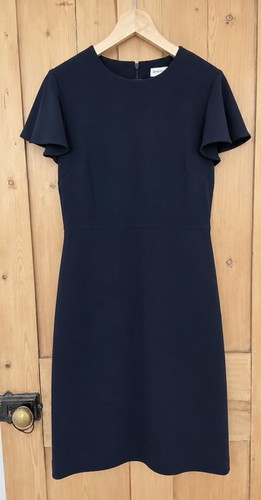 Warehouse navy blue dress 14 - dress-,