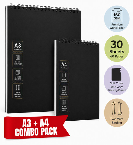 Sketchbook combo 160gsm - sketchbook, combo,