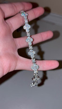 moissanite cross bracelet 8