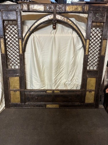 Antique jali screen - antique, teak