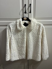 Iska London Cream Faux Fur Jacket Size S