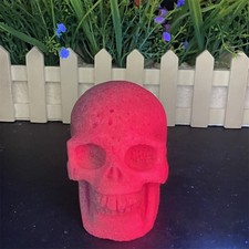2.2LB 3.9" Ruby Skull Carving