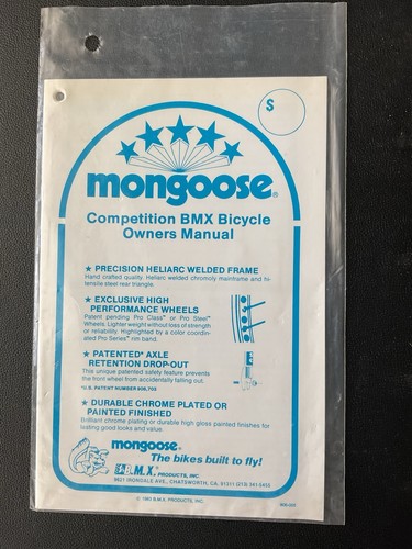 Mongoose bmx 1983 pro class - bmx,