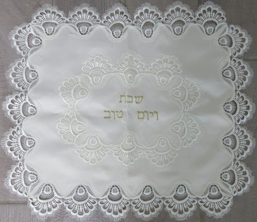 Challah cover cloth - cloth, white