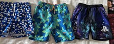 Boys Bundle Of 3 Swimming Trunks Speedo, PlayStation, John Lewis Size 9-10years