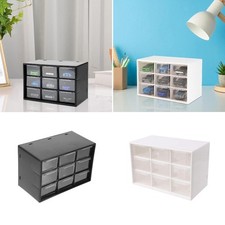 Desk Storage Organizer with Small 9 Drawers for Cosmetics Gadgets Makeup