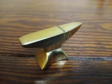 Vintage Miniature Brass Anvil