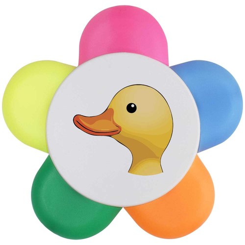 Rubber duck head - duck, flower
