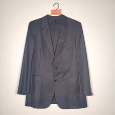 GIEVES & HAWKES Dark Grey Suit Classic Heavy Wool Made in Italy Saville Row