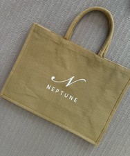 Neptune Jute Yellow Medium Size Hessian Tote Bag NEW