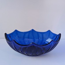 Vintage Cobalt Blue Pressed