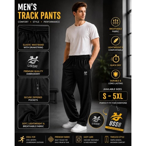 Mens silky trousers - silky, jogging