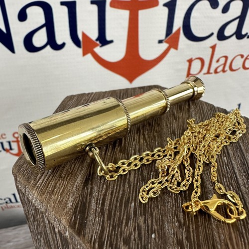 Brass telescope chain - telescope, 27"