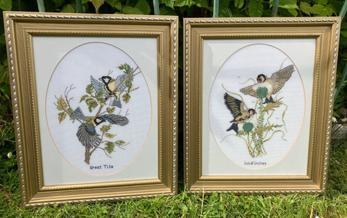 Pair framed completed cross - of,