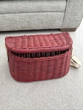 Red Wicker Bicycle Basket Easy