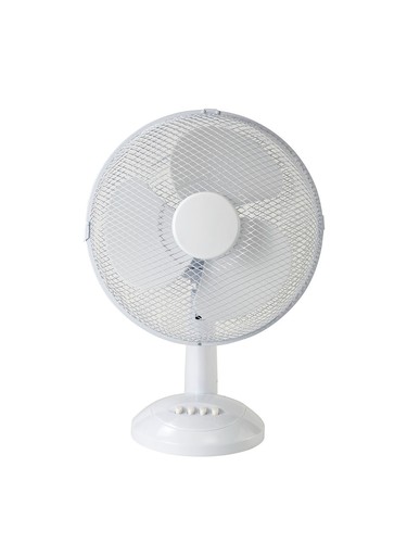 White desk fan - 12",
