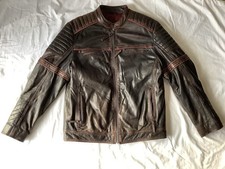 Joe Browns Men’s Motorbike Style 100% Leather Jacket Size Large 42/44