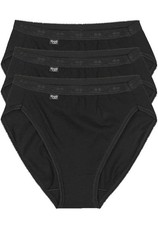 Sloggi Women’s Basic+ Tai Briefs 3 Pairs Cotton Premium Comfort Black UK 20